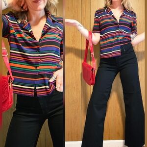 80s Joan Leslie Bold Striped Top